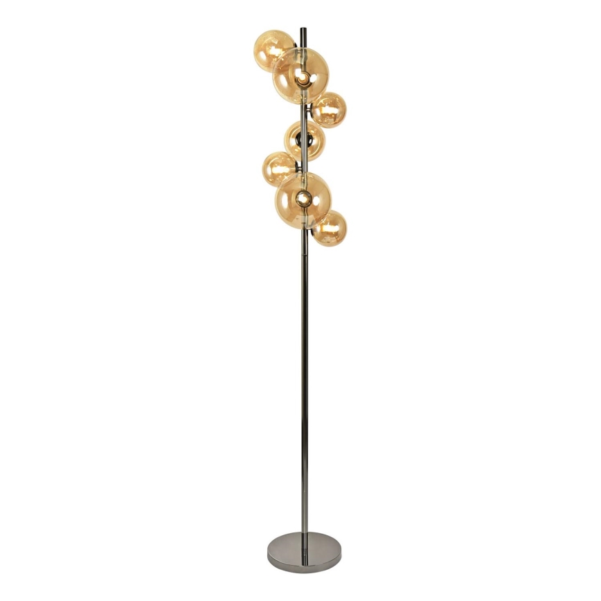 Brilagi - Lampadaire LED MILLA 7xG9/3W/230V, finition chrome noir/doré