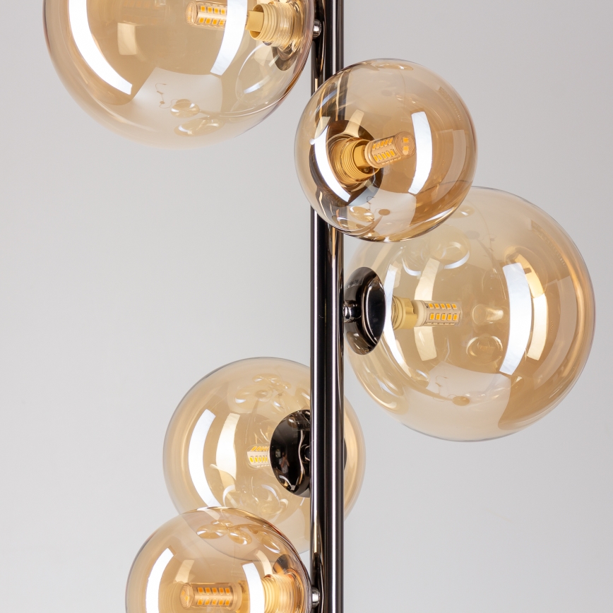 Brilagi - Lampadaire LED MILLA 7xG9/3W/230V, finition chrome noir/doré
