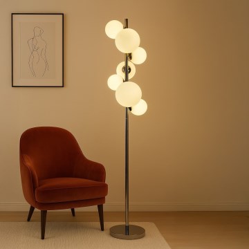 Brilagi - Lampadaire LED MILLA 7xG9/3W/230V noir chromé/blanc