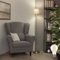 Brilagi - Lampadaire LED sur pied CERIA 1xE27/20W/230V Ø 20,5 cm blanc/doré