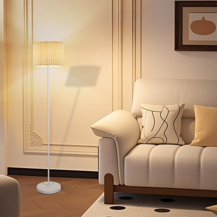 Brilagi - Lampadaire NORDIC WAVE 1xE27/15W/230V lin/blanc