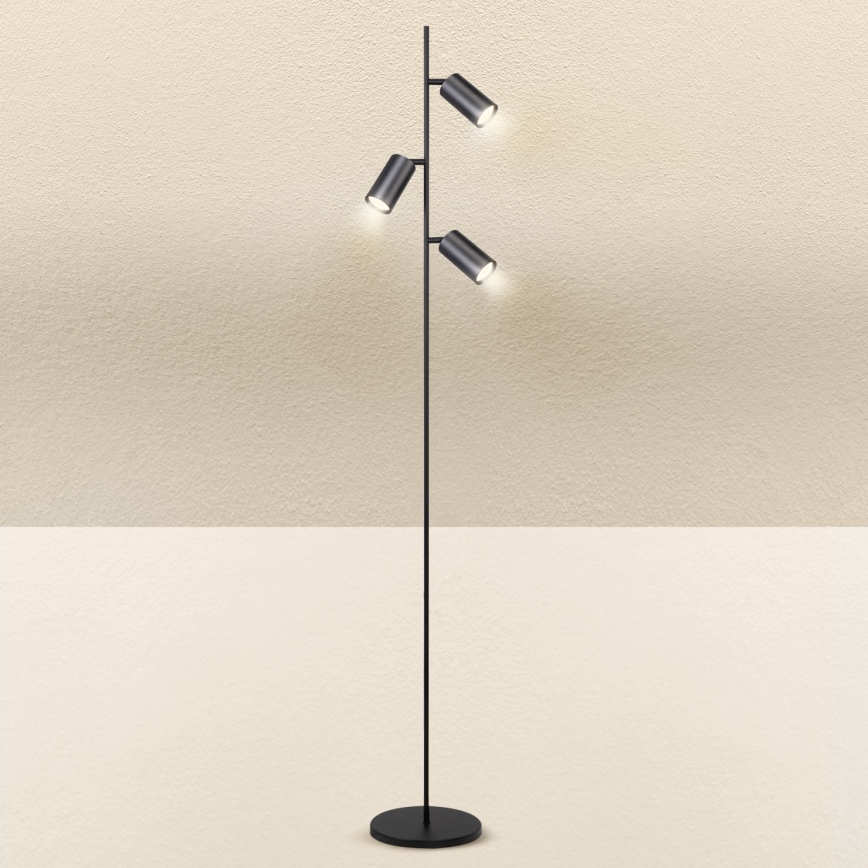 Brilagi - Lampadaire SELE 3xGU10/30W/230V noir