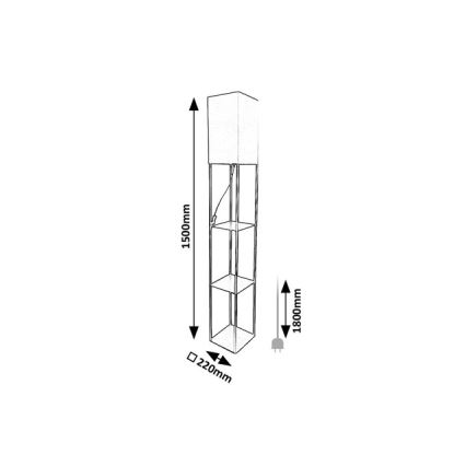 Brilagi - Lampadaire sur pied avec étagères GRADUS 1xE27/40W/230V 150 cm gris/beige