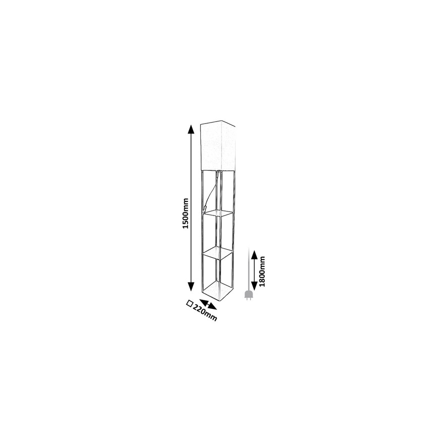 Brilagi - Lampadaire sur pied avec étagères GRADUS 1xE27/40W/230V 150 cm gris/beige