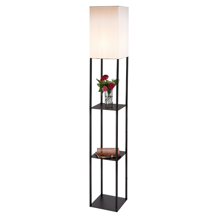 Brilagi - Lampadaire sur pied avec étagères intégrées GRADUS 1xE27/40W/230V 150 cm noir/blanc