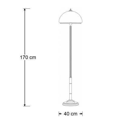 Brilagi - lampadaire TAURUS 2xE27/15W/230V bronze