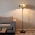 Brilagi - Lampadaire Tiffany en vitrail MIRABELLA 2xE27/60W/230V