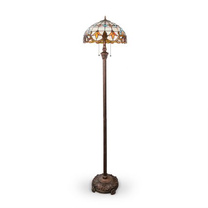 Brilagi - Lampadaire Tiffany en vitrail MIRABELLA 2xE27/60W/230V