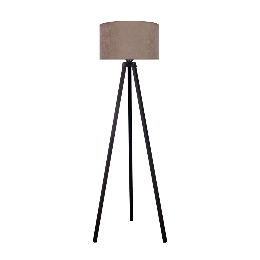 Brilagi - Lampadaire VELVET 1xE27/60W/230V wengé/beige