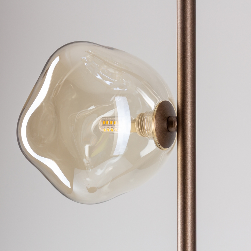 Brilagi - Lampadaire VULCANO 3xG9/8W/230V bronze/beige fumé