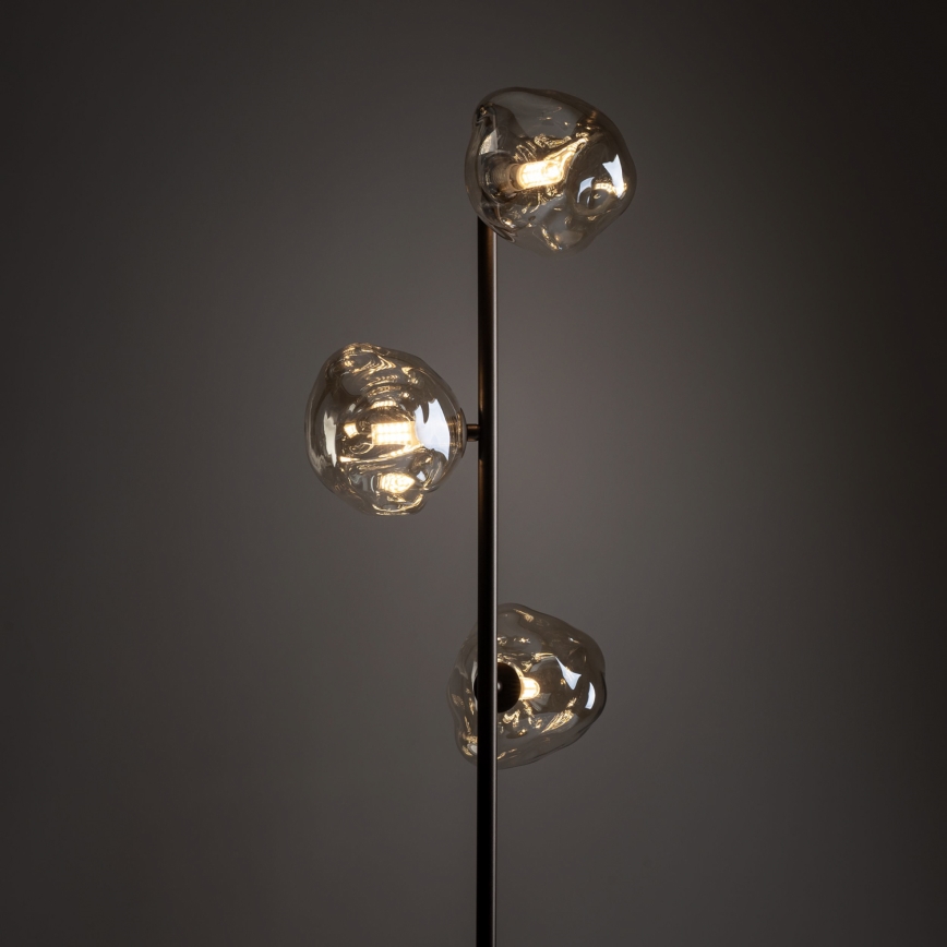 Brilagi - Lampadaire VULCANO 3xG9/8W/230V bronze/beige fumé