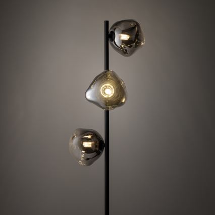 Brilagi - Lampadaire VULCANO 3xG9/8W/230V noir/noir fumé
