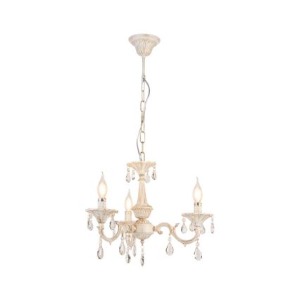 Brilagi - Lampadario a catena CLASSIC 3xE14/10W/230V crema/patina
