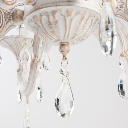 BRILAGI - Lampadario a catena CLASSIC 6xE14/10W/230V crema/patina