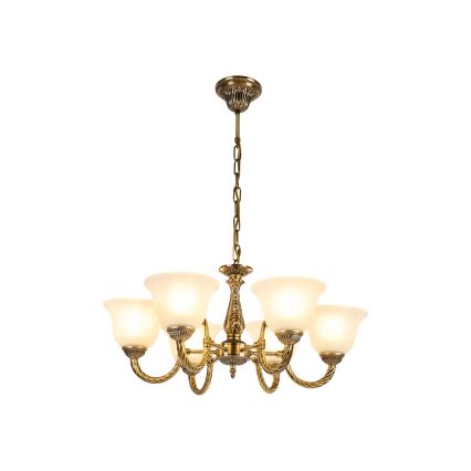 Brilagi - Lampadario a catena CLASSIC 6xE14/10W/230V in ottone