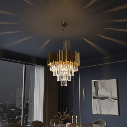 Brilagi - Lampadario a catena CRISTAL 5xE14/40W/230V Ø 43 cm