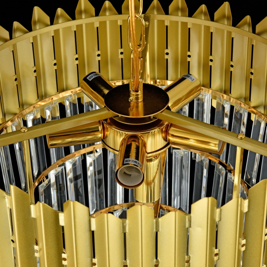 Brilagi - Lampadario a catena CRISTAL 5xE14/40W/230V Ø 43 cm