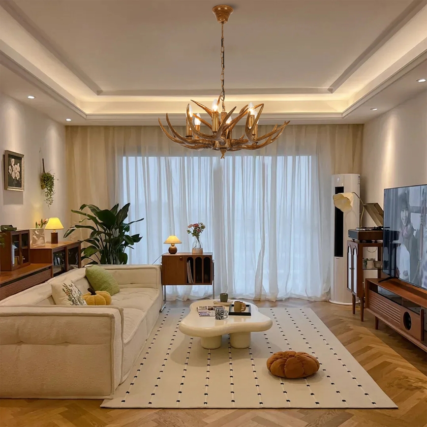 Brilagi - Lampadario a catena DEER 6 x E14 / 10 W / 230 V Ø 70 cm