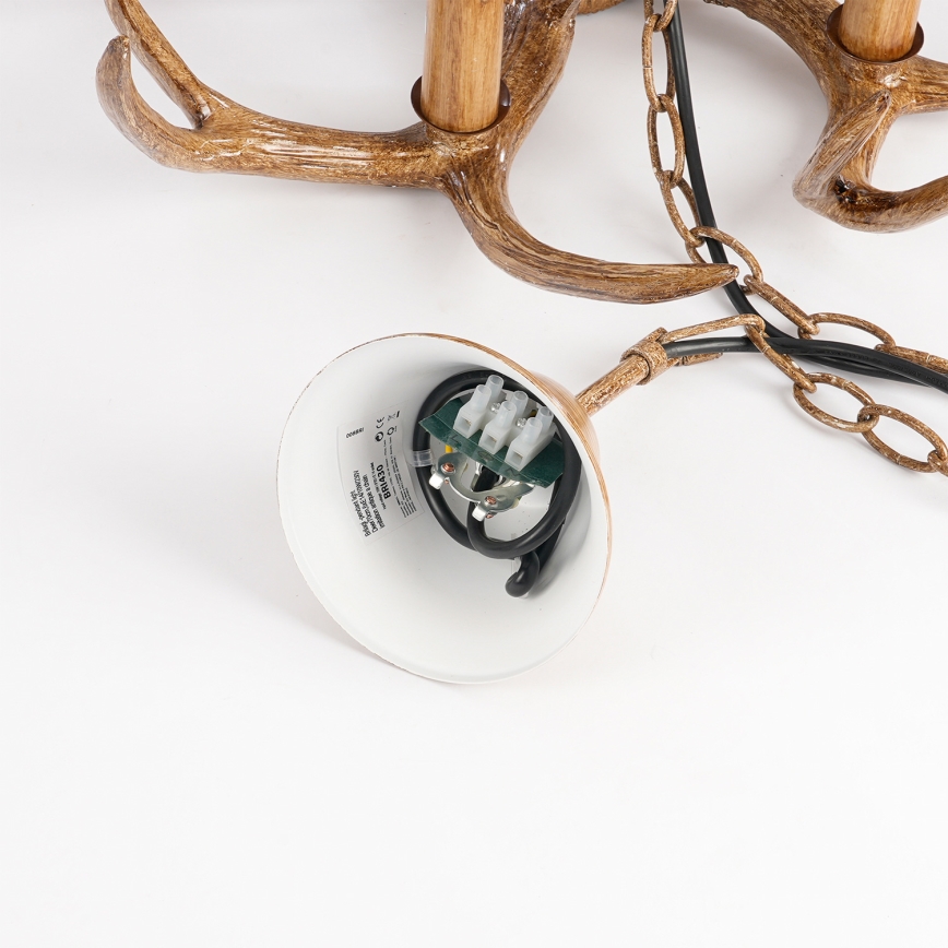 Brilagi - Lampadario a catena DEER 6 x E14 / 10 W / 230 V Ø 70 cm