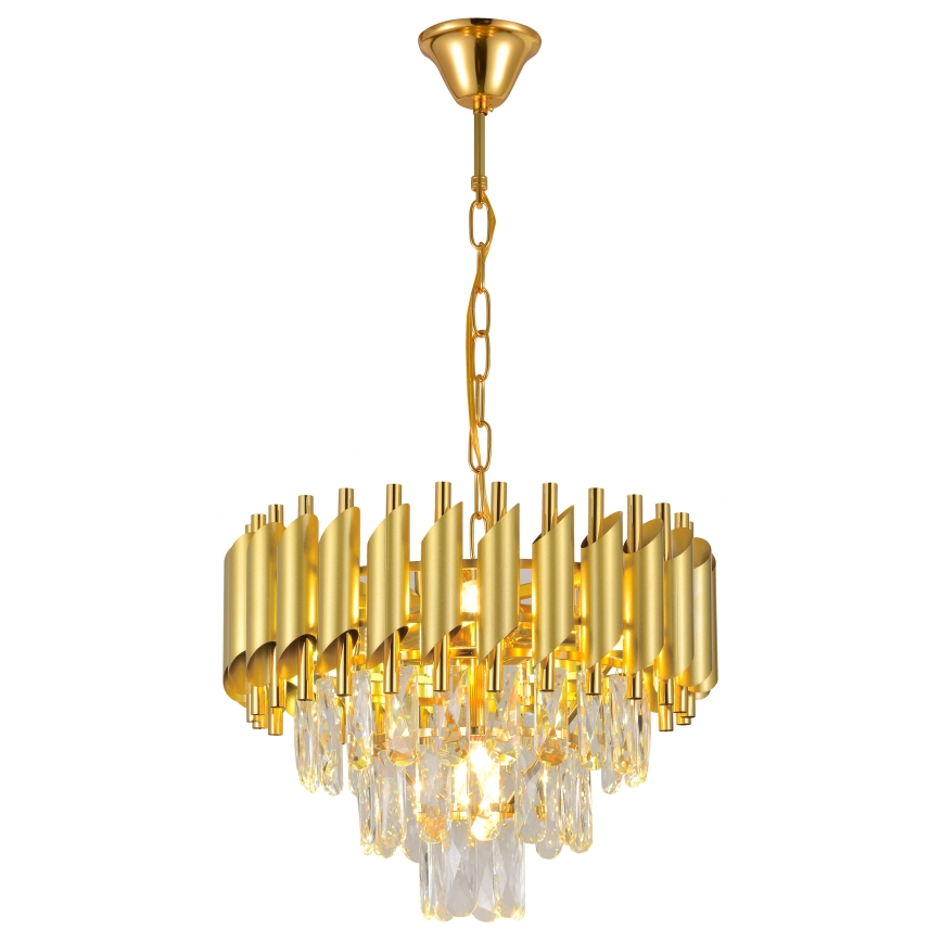 Brilagi - Lampadario a catena ECLIPSE 5xE14/10W/230V Ø 38 cm oro