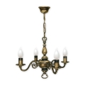 Brilagi - Lampadario a catena IMPERO 4xE14/60W/230V ottone