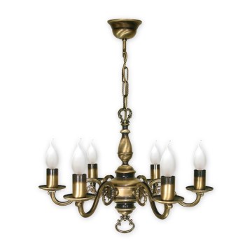 Brilagi - Lampadario a catena IMPERO 6xE14/60W/230V ottone