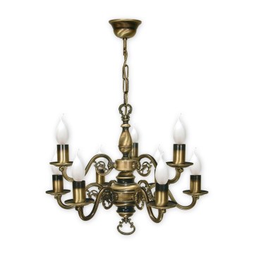 Brilagi - Lampadario a catena IMPERO 9xE14/60W/230V ottone