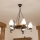 Brilagi - Lampadario a catena ROATA 5xE14/40W/230V Ø 50 cm faggio/noce