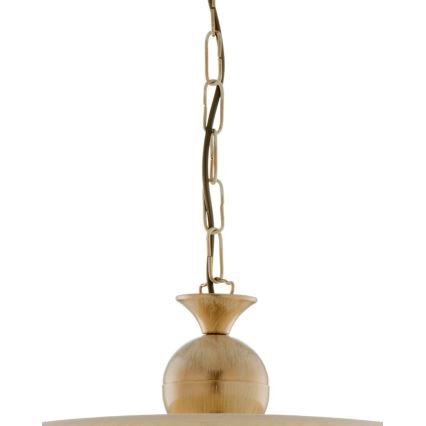 Brilagi - Lampadario a catena SAPHIRE 1xE27/15W/230V crema/oro/patina