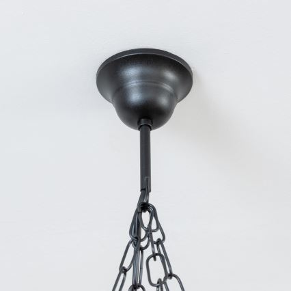 Brilagi - Lampadario a catena TIMONA 4xE14/40W/230V Ø 50 cm faggio/noce