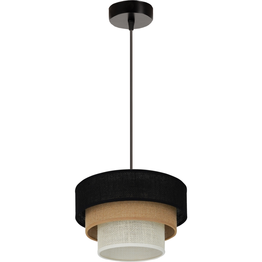 Brilagi - Lampadario a cavo ASPEN LUNETA 1xE27/15W/230V diam. 25 cm nero/beige/crema