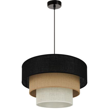 Brilagi - Lampadario a cavo ASPEN LUNETA 1xE27/15W/230V diam. 45 cm nero/beige/crema