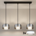 Brilagi - Lampadario a cavo AURA LUX 3xGX53/30W/230V nero/fumé