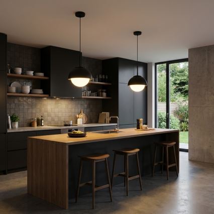 BRILAGI - Lampadario a cavo COSMO 1xE27/60W/230V Ø 18 cm nero