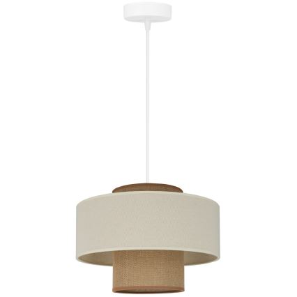 Brilagi - Lampadario a cavo DALLAS 1xE27/15W/230V diam. 30 cm marrone/crema/bianco