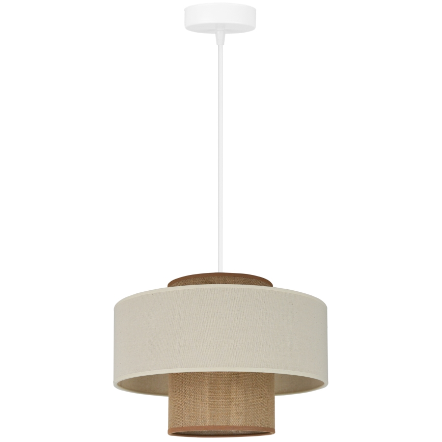 Brilagi - Lampadario a cavo DALLAS 1xE27/15W/230V diam. 30 cm marrone/crema/bianco