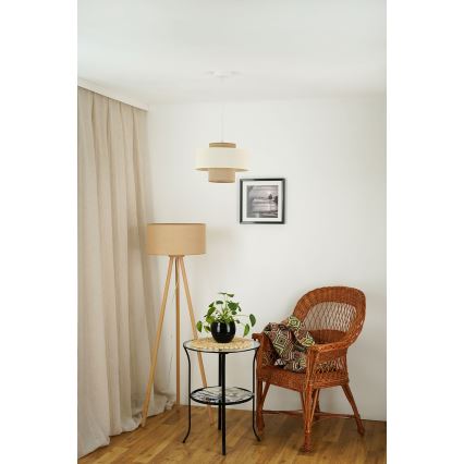 Brilagi - Lampadario a cavo DALLAS 1xE27/15W/230V diam. 30 cm marrone/crema/bianco