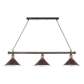 BRILAGI - Lampadario a cavo FORGE 3xE27/60W/230V rame/patina
