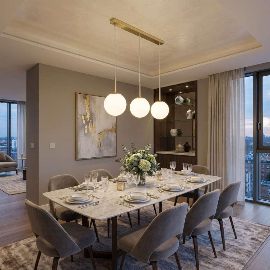 Brilagi - Lampadario a cavo MILO 3xE27/60W/230V oro