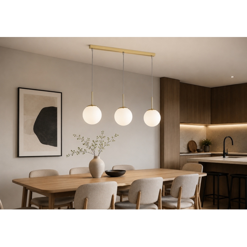 Brilagi - Lampadario a cavo MILO 3xE27/60W/230V oro