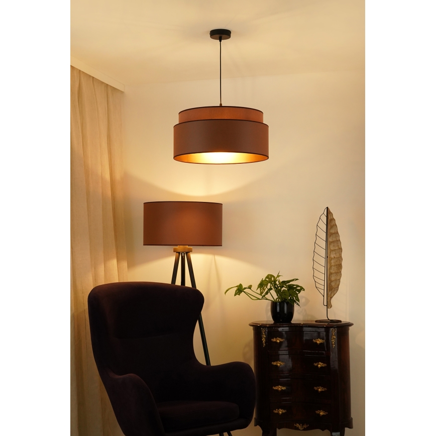 Brilagi - Lampadario a cavo OREGON VEGE 1xE27/15W/230V diam. 45 cm marrone
