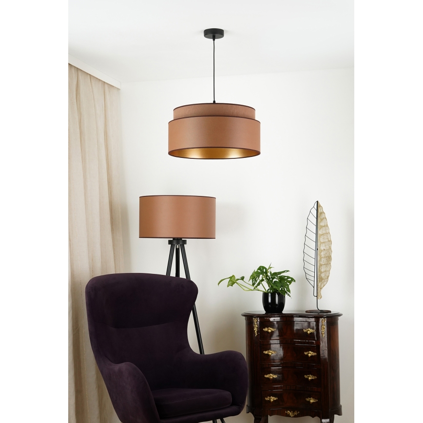 Brilagi - Lampadario a cavo OREGON VEGE 1xE27/15W/230V diam. 45 cm marrone