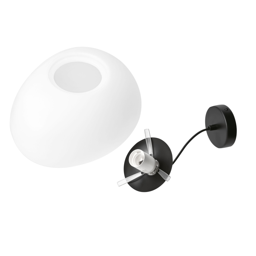 BRILAGI - Lampadario a cavo PEBBLES 1xE27/40W/230V Ø 25 cm nero