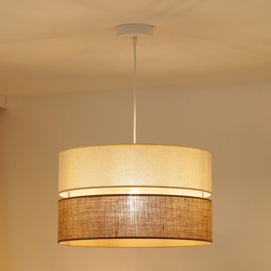 Brilagi - Lampadario a cavo ROYAL YUTE 1xE27/15W/230V diam. 40 cm beige/crema