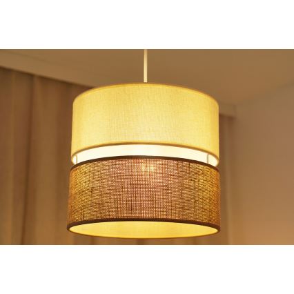 Brilagi - Lampadario a cavo ROYAL YUTE 1xE27/15W/230V diam. 25 cm beige/crema