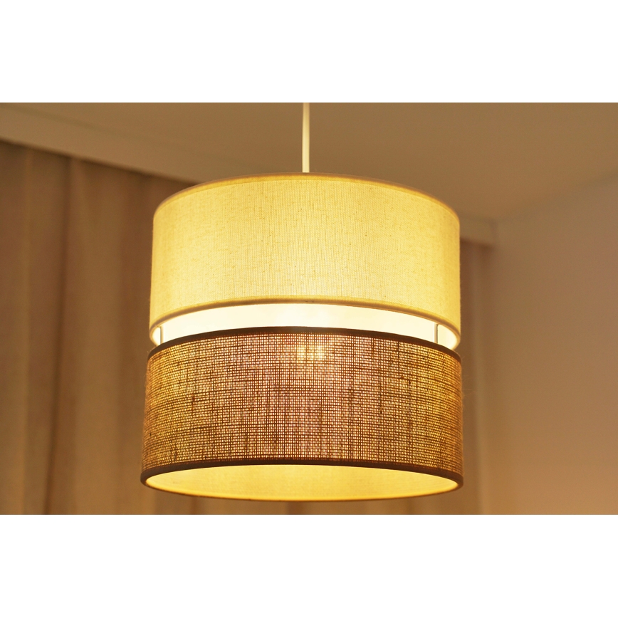 Brilagi - Lampadario a cavo ROYAL YUTE 1xE27/15W/230V diam. 25 cm beige/crema