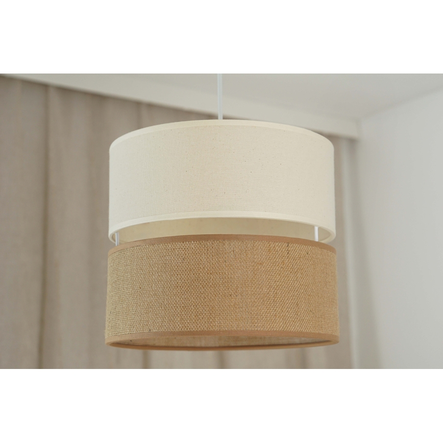 Brilagi - Lampadario a cavo ROYAL YUTE 1xE27/15W/230V diam. 25 cm beige/crema