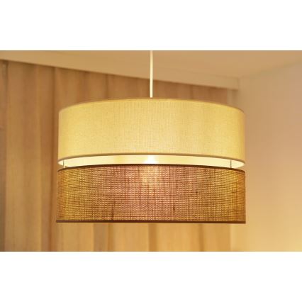 Brilagi - Lampadario a cavo ROYAL YUTE 1xE27/15W/230V diam. 40 cm beige/crema