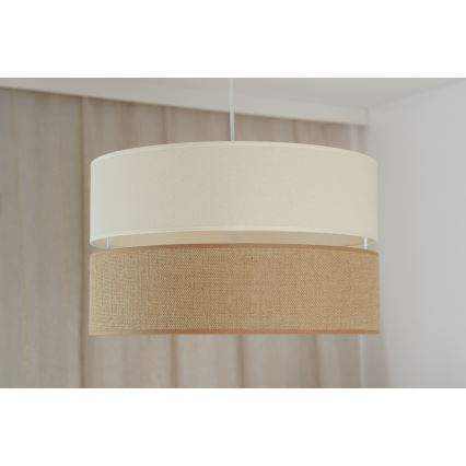 Brilagi - Lampadario a cavo ROYAL YUTE 1xE27/15W/230V diam. 40 cm beige/crema