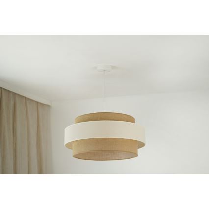 Brilagi - Lampadario a cavo SPACE LIGHT 1xE27/15W/230V diam. 50 cm beige/crema